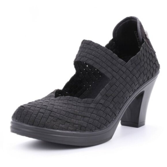 BERNIE MEV BLACK HIGH HEEL SHOE BONNIE - Picture 1 of 2